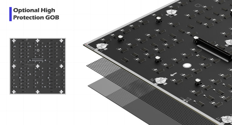 indoor front maintenance ultra thin led screen