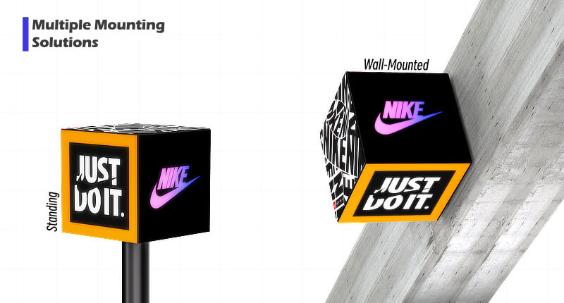 outdoor cube led display from OneDisplay
