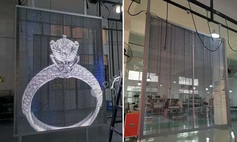 Transparent Side emitting Led Screen