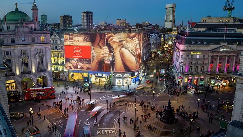 Telas Led Piccadilly de Londres