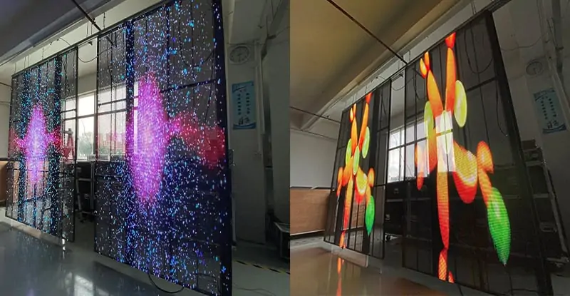 10,5 m² großes transparentes LED-Display für den Innenbereich1