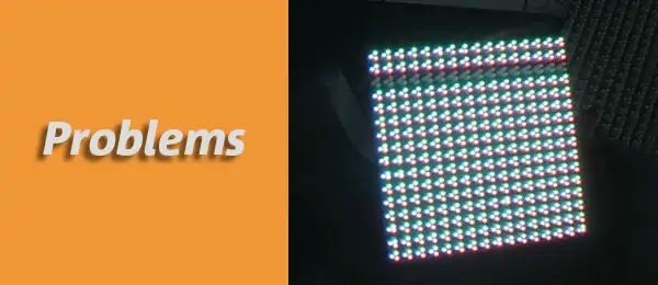 righe mancanti sul modulo led