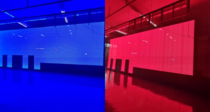 20m² transparente LED-Anzeige nach Spanien2