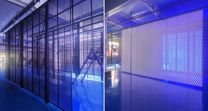 Écran LED transparent à taux de rafraîchissement élevé de 24 m²1