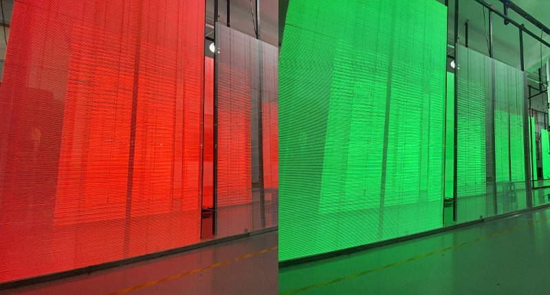 66 m² großes, maßgeschneidertes transparentes LED-Display7