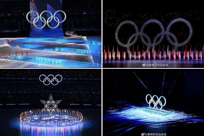 the led five olympic rings