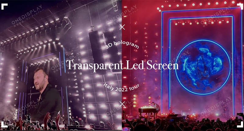 200m² p3.9 7.8 noleggio display led trasparente brillare in italia