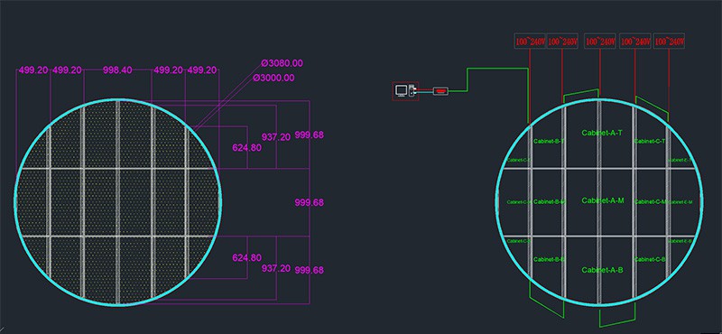 transparent led round display3