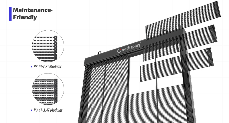 schermo poster a led trasparente