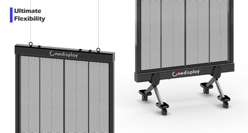 schermo poster a led trasparente