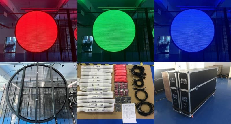 round transparent led display