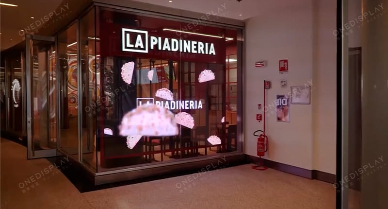 realzando escaparates con pantallas LED transparentes2