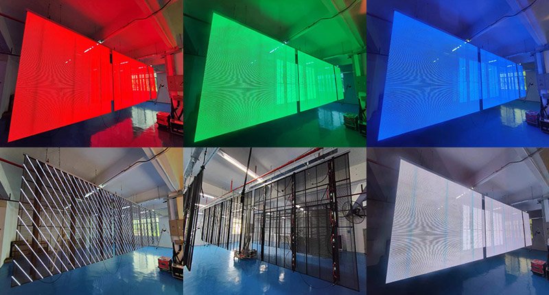 28,3 m², p3,9, 7,8 mm, maßgeschneidertes transparentes LED-Display