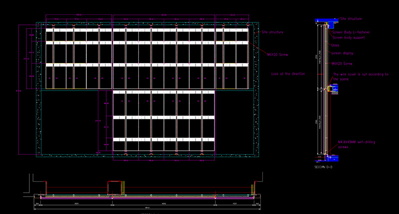 28,3 m2 p3.9 7,8 mm op maat gemaakt transparant led-display3