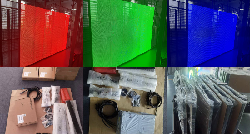 transparent led screen ready to ship to singapore