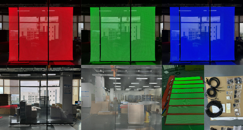 Pantalla holográfica transparente de 9,947 m² p3.9 3.9 implementada con éxito en EE. UU.