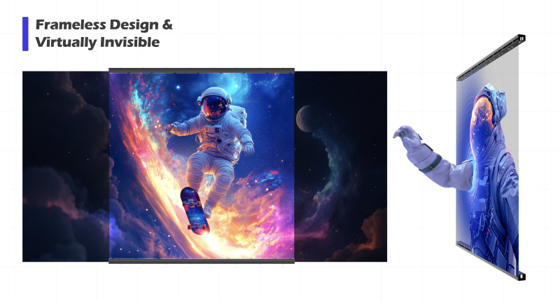 schermo led trasparente invisibile olografico