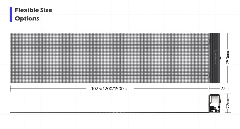 schermo led trasparente invisibile olografico