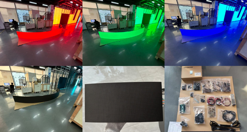 2,9184m² Painel de LED flexível P1.86 O-Flex instalado em rede de farmácias espanhola