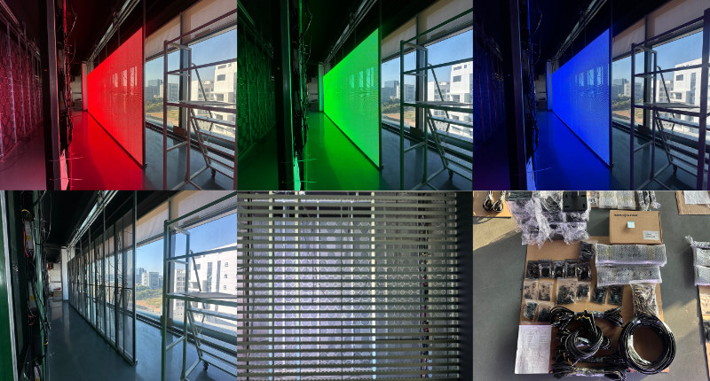 Painel de LED transparente O-Clear P3.9-7.8 de 24,375 m² implantado para integração em edifícios na Croácia