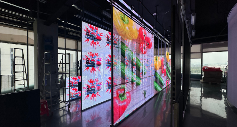 20.25m² P2.8-5.6 Transparent LED Display Installed at High-End Bank UK