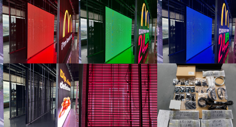 8.75m² P3.9-7.8 Transparent LED Display Project
