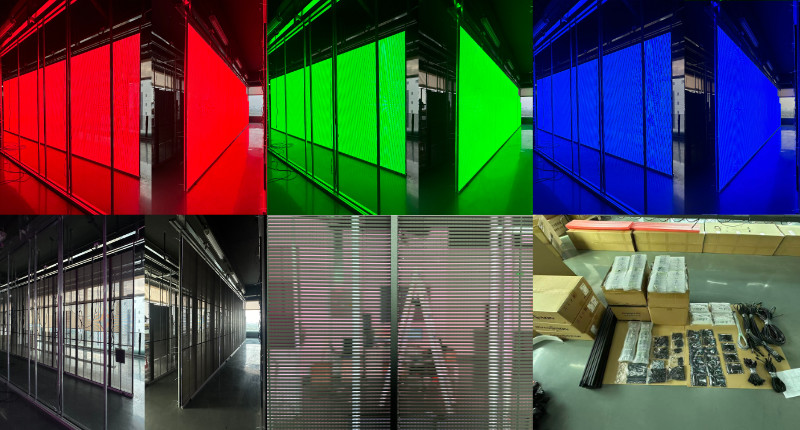 Romania 49.5m² P3.47-3.47 Transparent Indoor LED Display at Shopping Mall