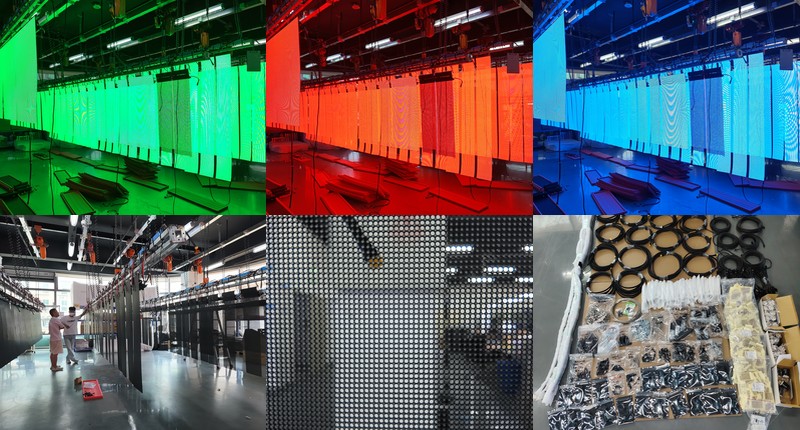 canada 47.84㎡ p3.9 holographic transparent led display for bank1