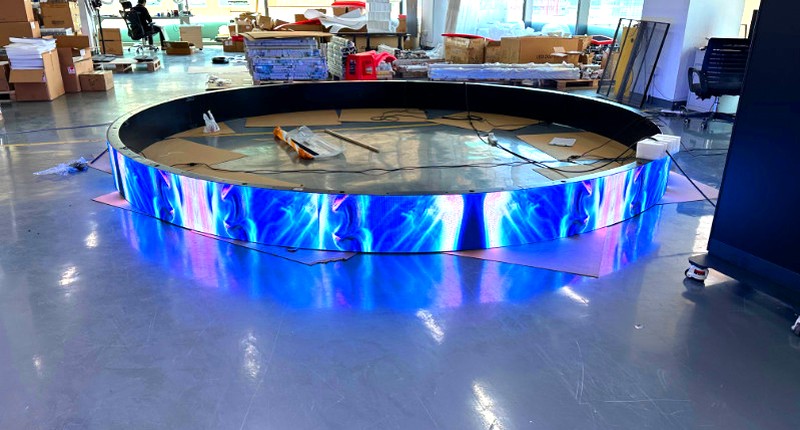 spain 4.5m² p1.86 soft module ring led display2