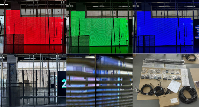 Spain 8m² P3.9 Transparent LED Display Project1